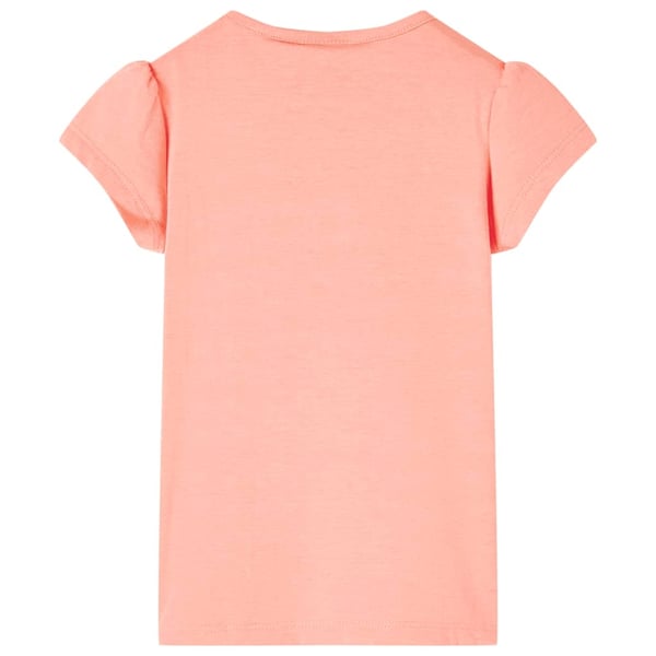 vidaXL T-skjorte for barn neonkorall 104