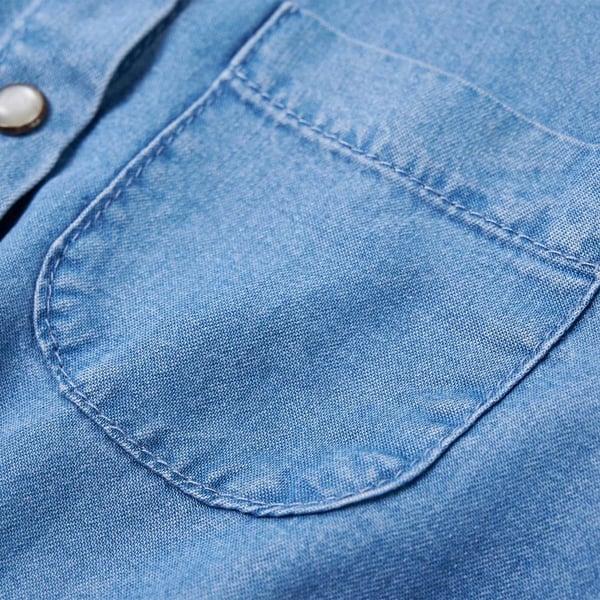 vidaXL Barnekjole med lange ermer marineblå og denimblå 116
