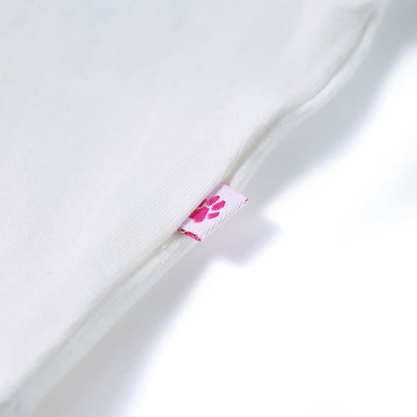 vidaXL T-shirt med volangärmar för barn ecru 140