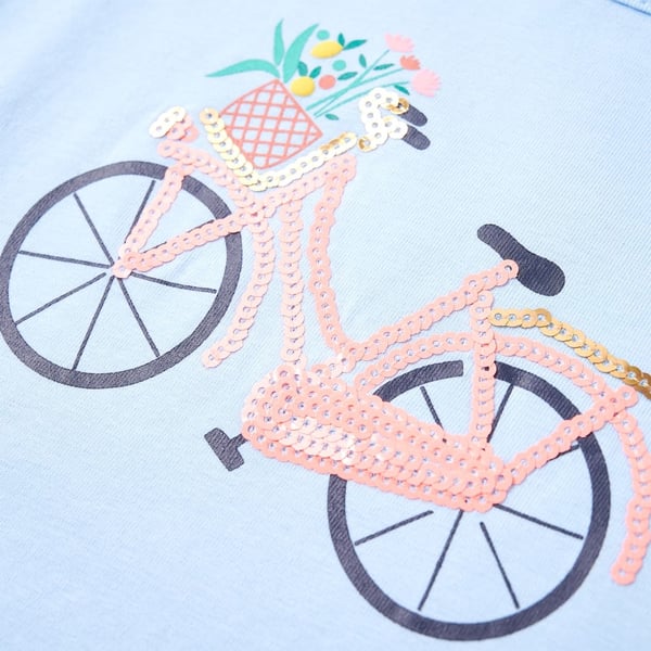 vidaXL T-shirt til børn str. 140 lyseblå