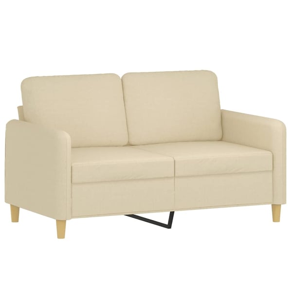 vidaXL sofasæt 3 dele med puder stof cremefarvet