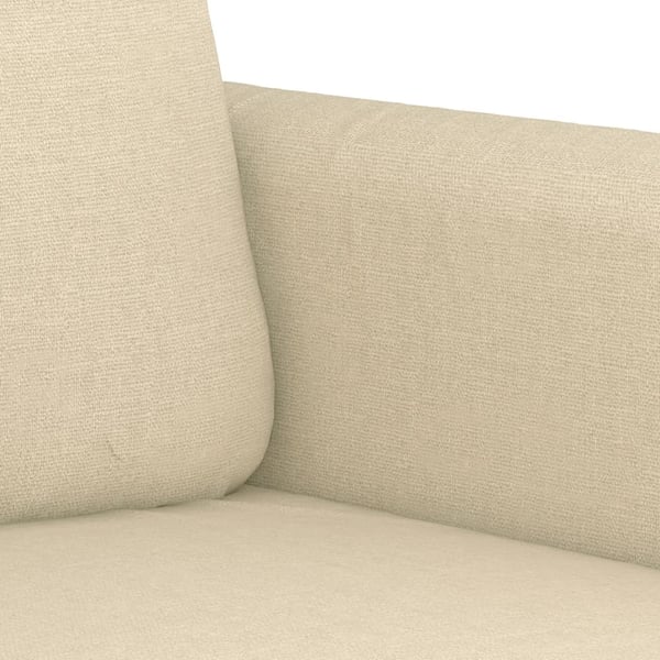 vidaXL sofasæt 3 dele med puder stof cremefarvet