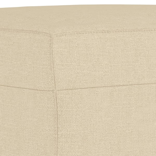 vidaXL sofasæt 3 dele med puder stof cremefarvet