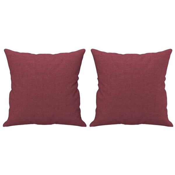 vidaXL sofasæt 2 dele med puder stof vinrød