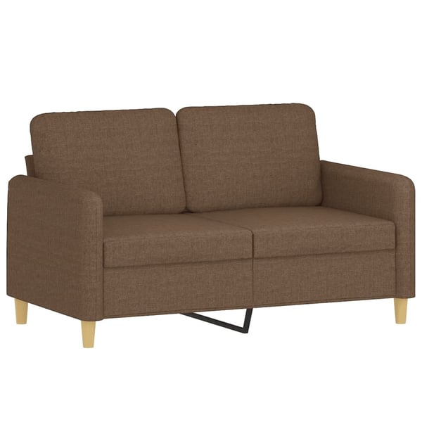 vidaXL sofasæt 3 dele med puder stof brun