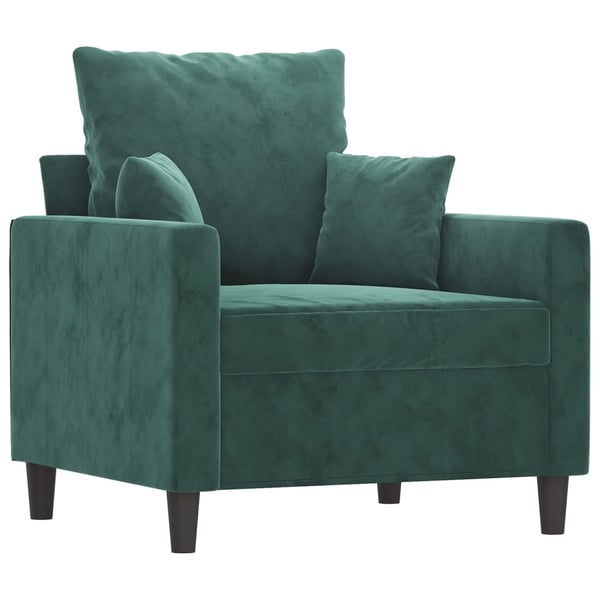 vidaXL lænestol 60 cm velour lysegrøn
