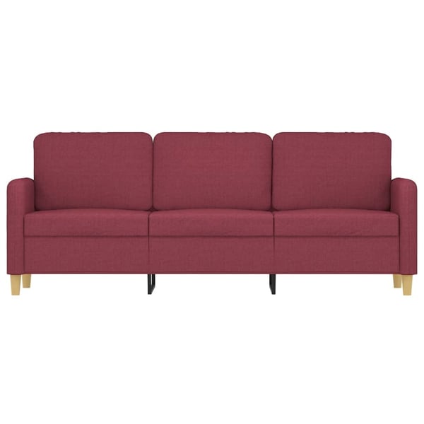 vidaXL 3-personers sofa 180 cm stof vinrød
