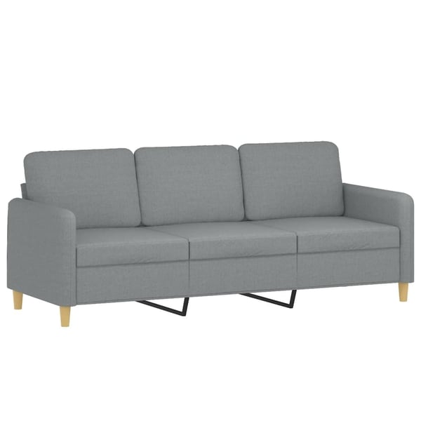vidaXL 3-personers sofa 180 cm stof lysegrå