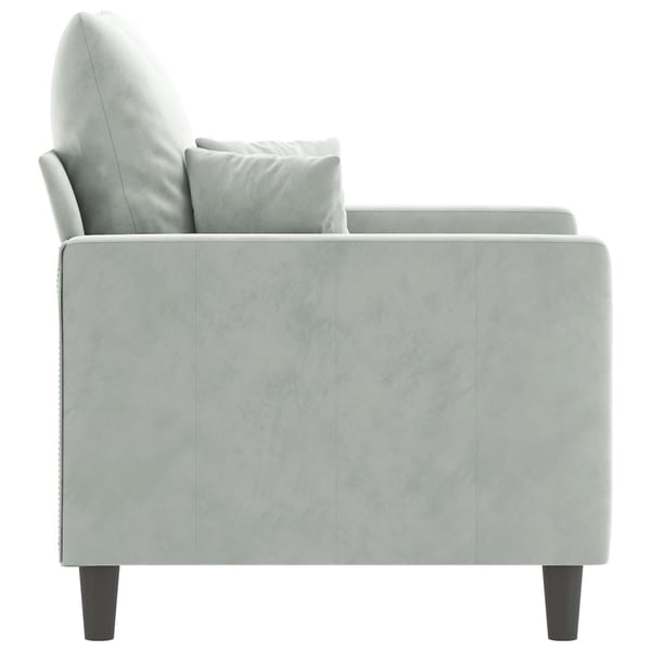 vidaXL lænestol 60 cm velour lysegrå