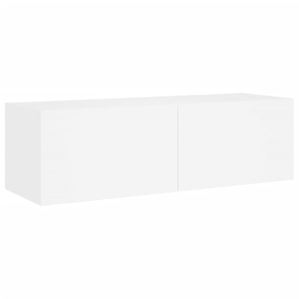 vidaXL Vegghengte TV-benker med LED 5 stk hvit