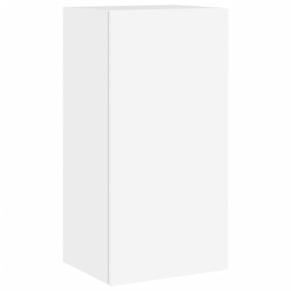 vidaXL Vegghengte TV-benker med LED 4 stk hvit
