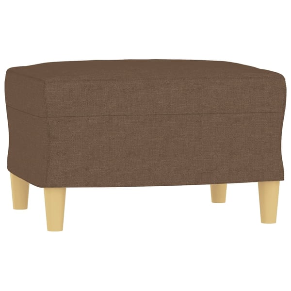 vidaXL sofastol med fodskammel 60 cm stof Brun