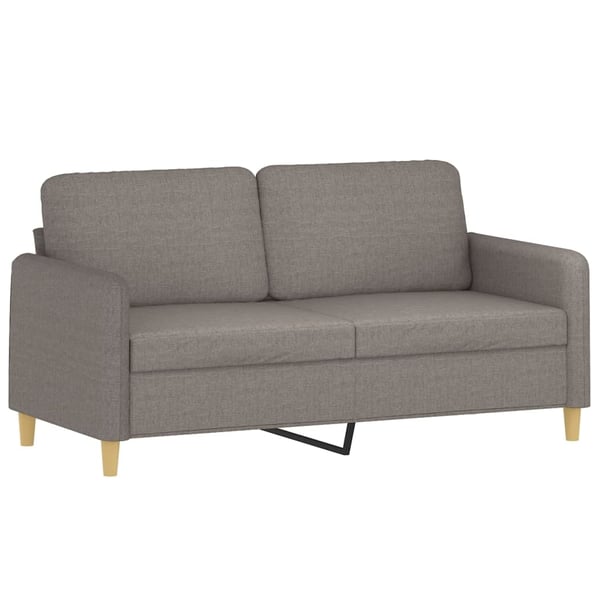 vidaXL sofasæt 2 dele med hynder stof gråbrun