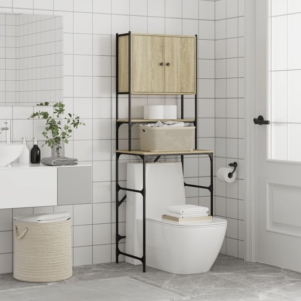 vidaXL Vaskemaskinskap sonoma eik 68x48,5x194 cm