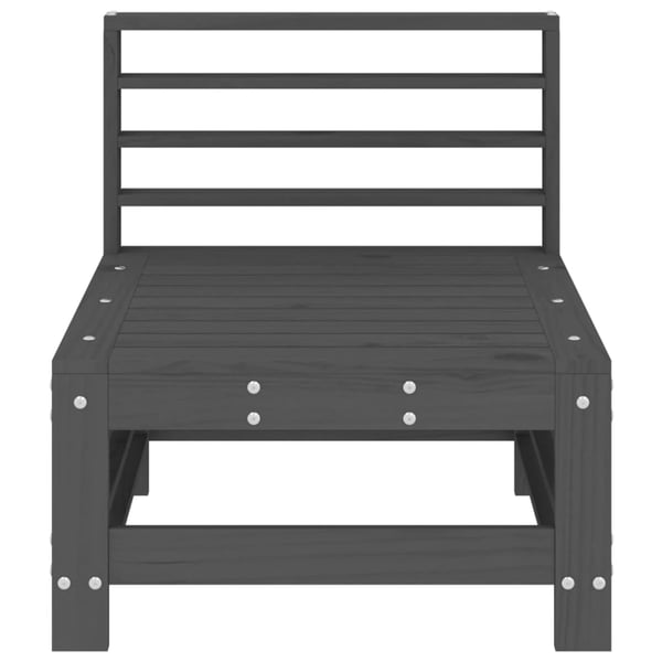 vidaXL midtermoduler til havesofa 2 stk. massivt fyrretræ grå
