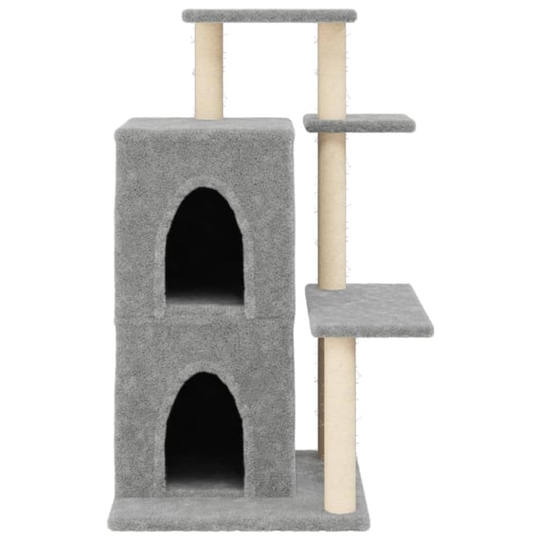 vidaXL Kattetre med klorestolper i sisal lysegrå 97 cm
