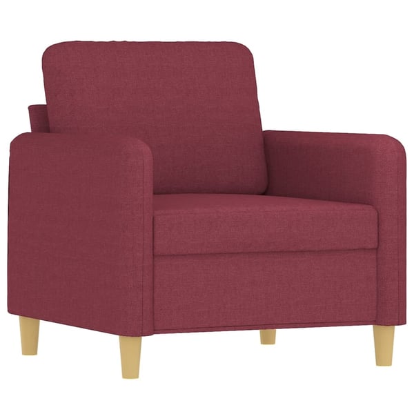vidaXL sofasæt 4 dele med hynder stof vinrød