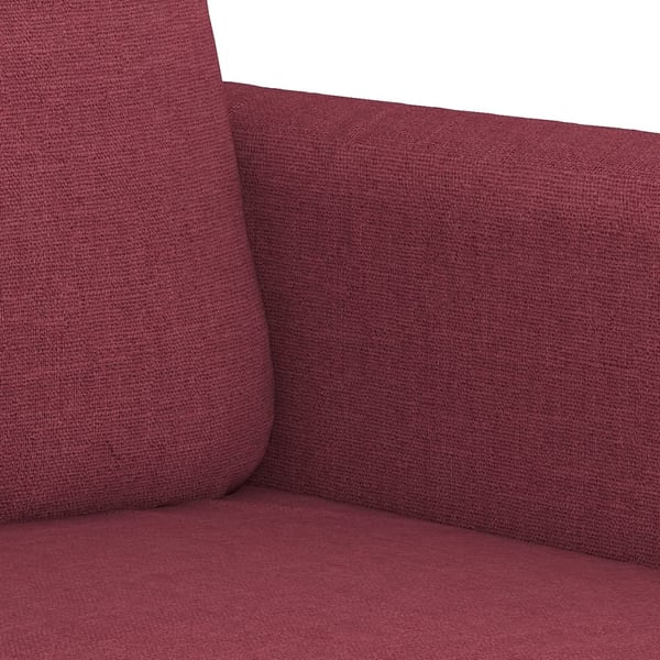 vidaXL sofasæt 4 dele med hynder stof vinrød