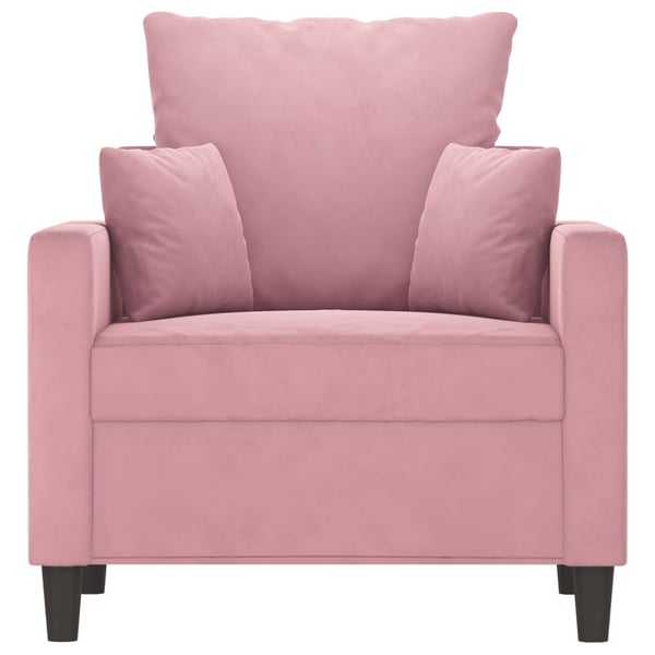 vidaXL lænestol 60 cm velour lyserød