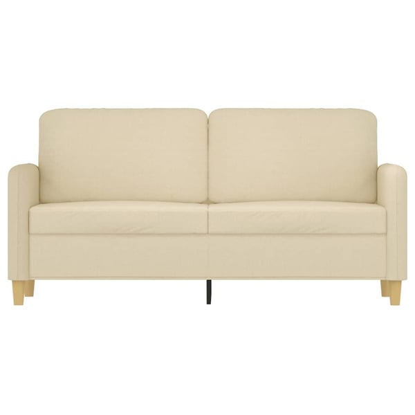 vidaXL 2-sitssoffa gräddvit 140 cm tyg