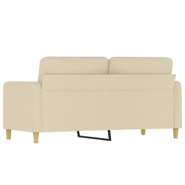 vidaXL 2-sitssoffa gräddvit 140 cm tyg