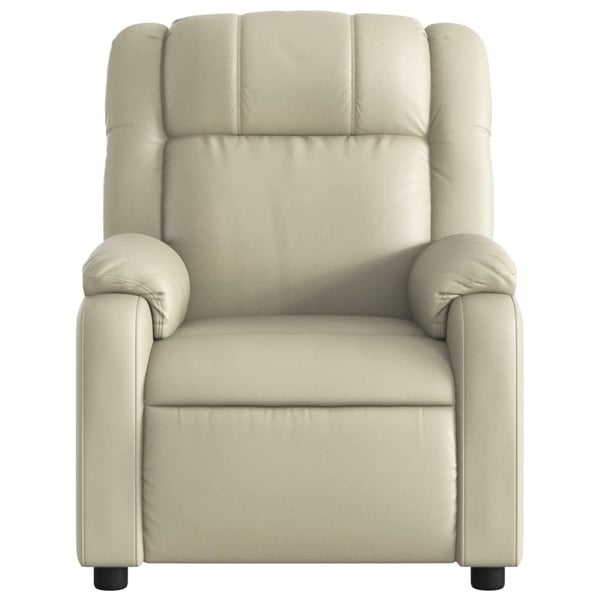 vidaXL lænestol kunstlæder cremefarvet