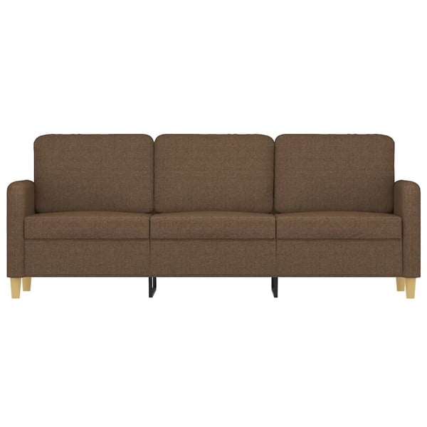 vidaXL 3-sitssoffa brun 180 cm tyg