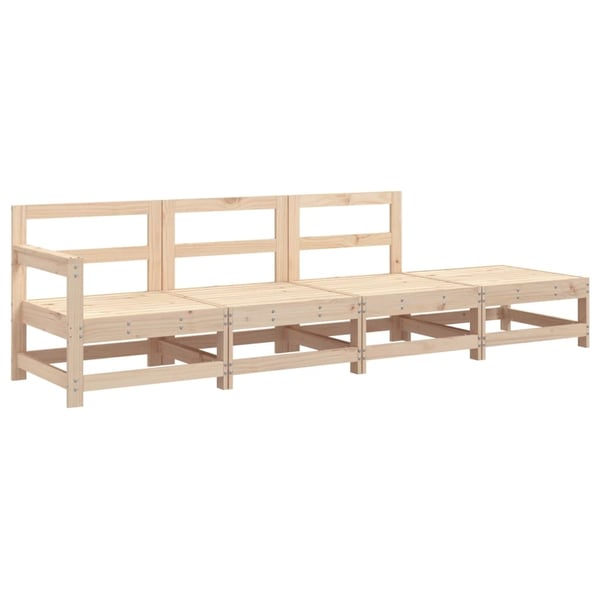 vidaXL Hagesofagruppe 4 deler heltre furu