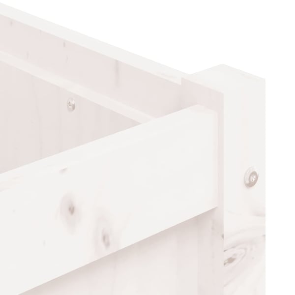 vidaXL Hageplantekasse hvit 180x50x50 cm heltre furu