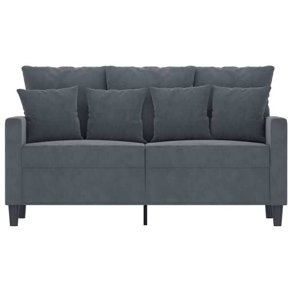 vidaXL 2-personers sofa 120 cm velour mørkegrå