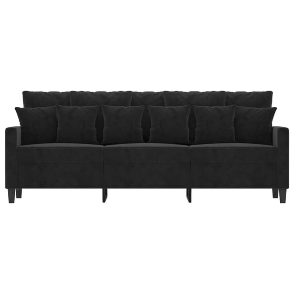 vidaXL 3-personers sofa 180 cm velour sort