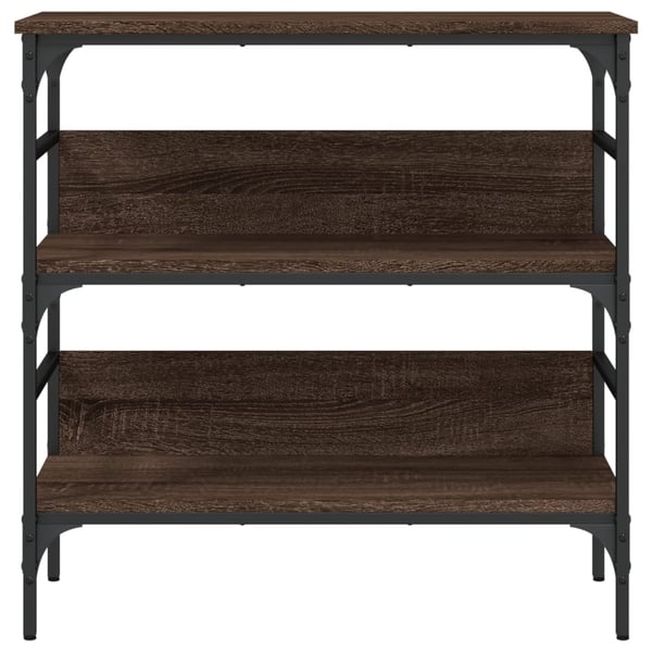 vidaXL konsolbord 75x32x75 cm konstrueret træ brun egetræsfarve