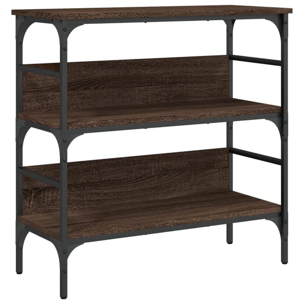 vidaXL konsolbord 75x32x75 cm konstrueret træ brun egetræsfarve