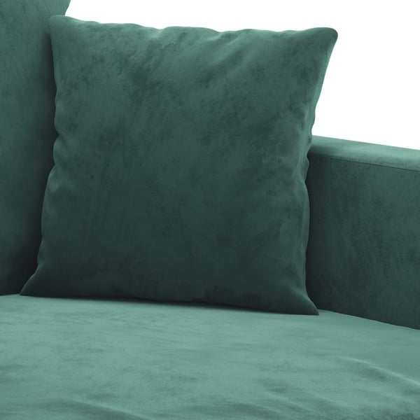 vidaXL sofasæt 3 dele med hynder velour mørkegrøn