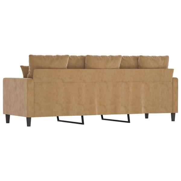vidaXL 3-personers sofa 180 cm fløjl brun