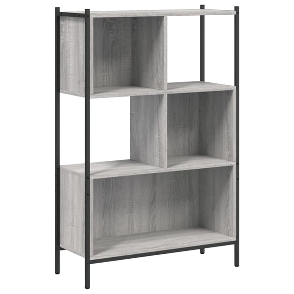 vidaXL bogreol 72x28x109 cm konstrueret træ grå sonoma-eg