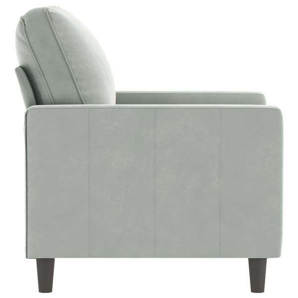 vidaXL lænestol 60 cm velour lysegrå