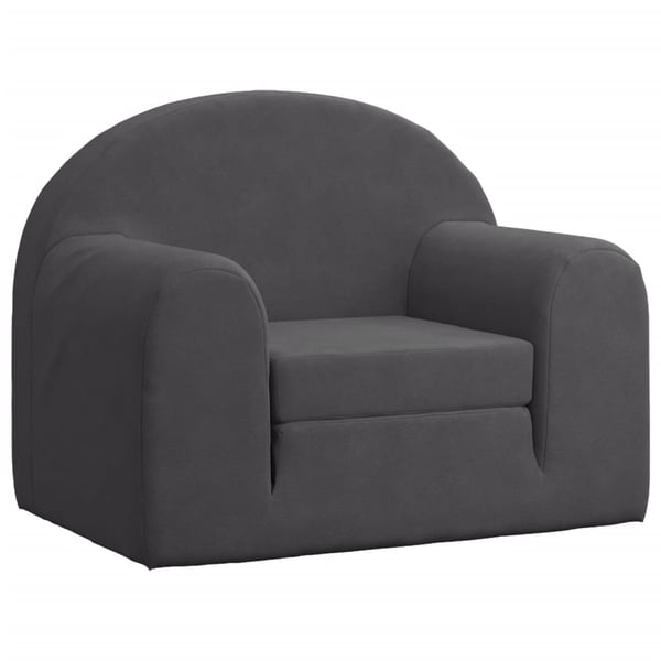 vidaXL sovesofa til børn blødt plys antracitgrå