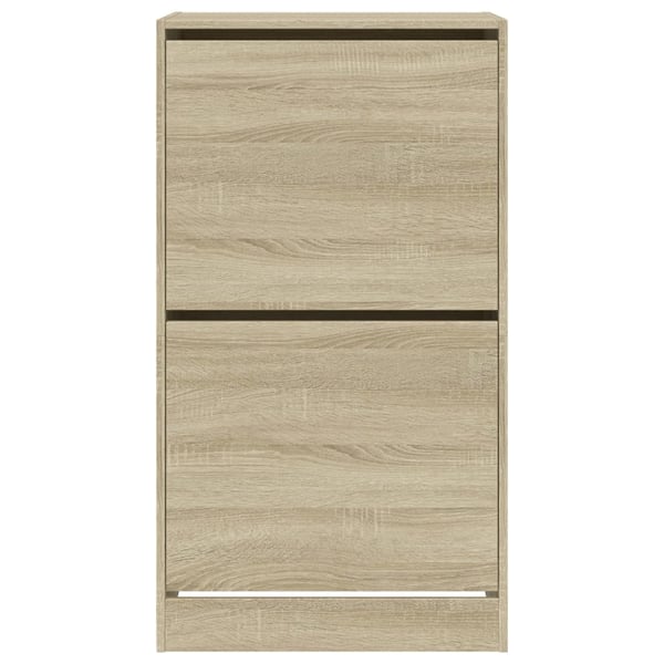 vidaXL Skoskap med 2 vippeskuffer sonoma eik 60x42x108 cm