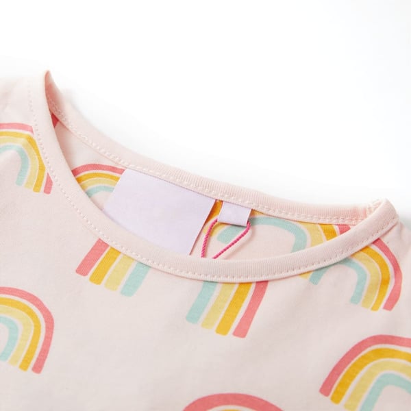 vidaXL Pyjamas med korte ermer myk rosa 104