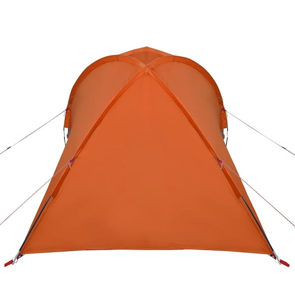 vidaXL Kuppeltelt for camping 2 personer grå og oransje vanntett