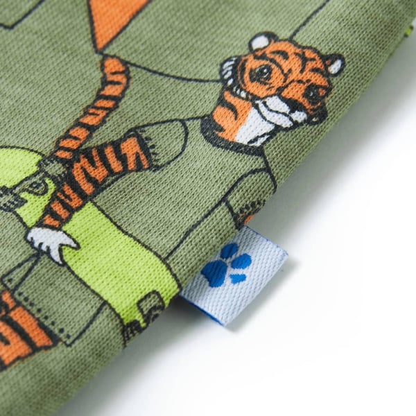 vidaXL Lasten lyhythihainen pyjama vaalea khaki 104