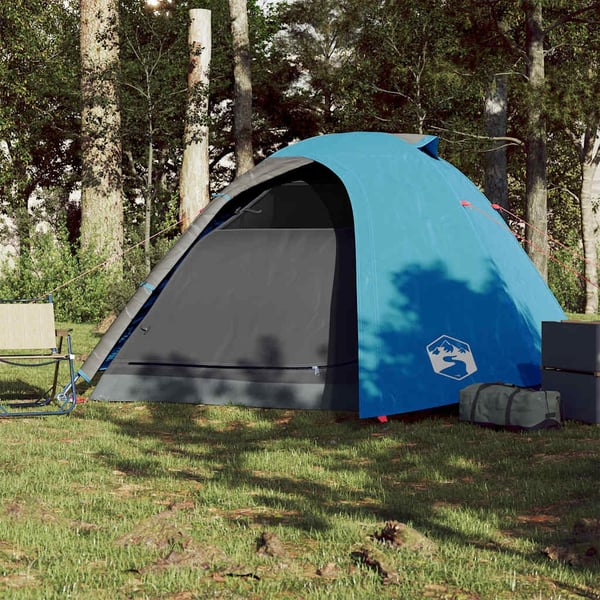 vidaXL 4-personers campingtelt vandtæt blå
