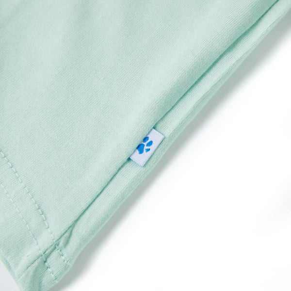 vidaXL T-shirt för barn ljus mintgrön 140