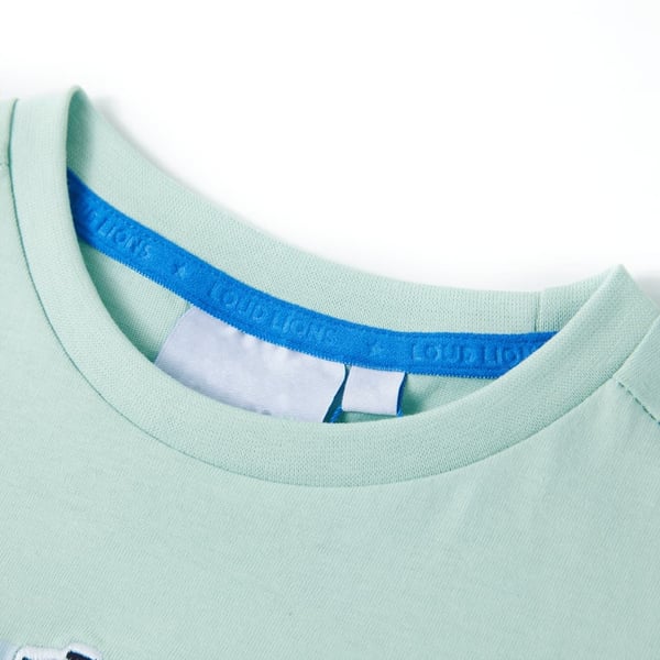 vidaXL T-shirt för barn ljus mintgrön 140