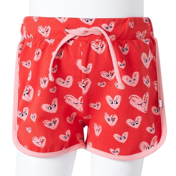 vidaXL Shorts til børn str. 128 med snøre rød