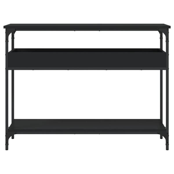vidaXL Konsollbord med hylle svart 100x29x75 cm konstruert tre