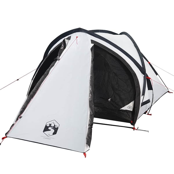 vidaXL Kuppeltelt for camping 2 personer hvit blendingsstoff vanntett