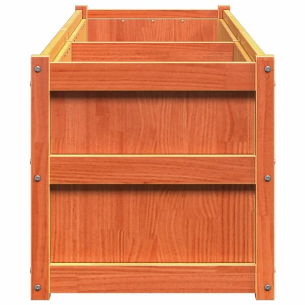vidaXL Hageplantekasse voksbrun 180x50x50 cm heltre furu