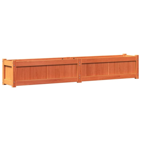 vidaXL Plantekasser 2 stk brun heltre furu
